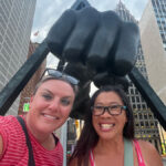Tanya-Hagen-selfie-with-Joe-Louis-The-Fist